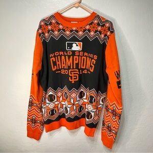 2014 MLB World Series Champions San Francisco Giants Ugly Xmas Sweater Size XL